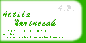attila marincsak business card